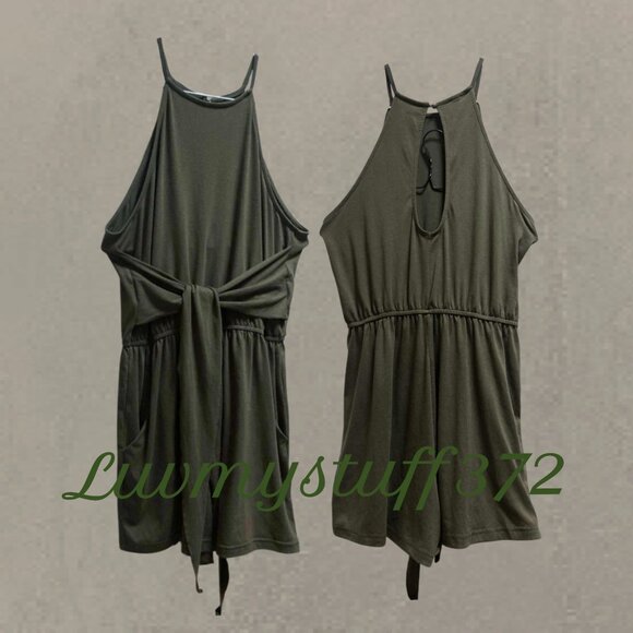 Cute Zesica High Neck Halter Romper Shorts - Picture 4 of 11